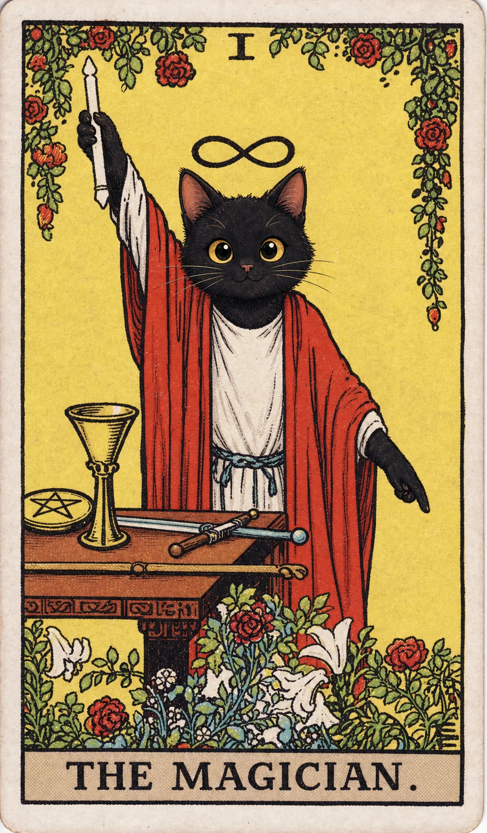 Toe Bean Waite card: The Magician.