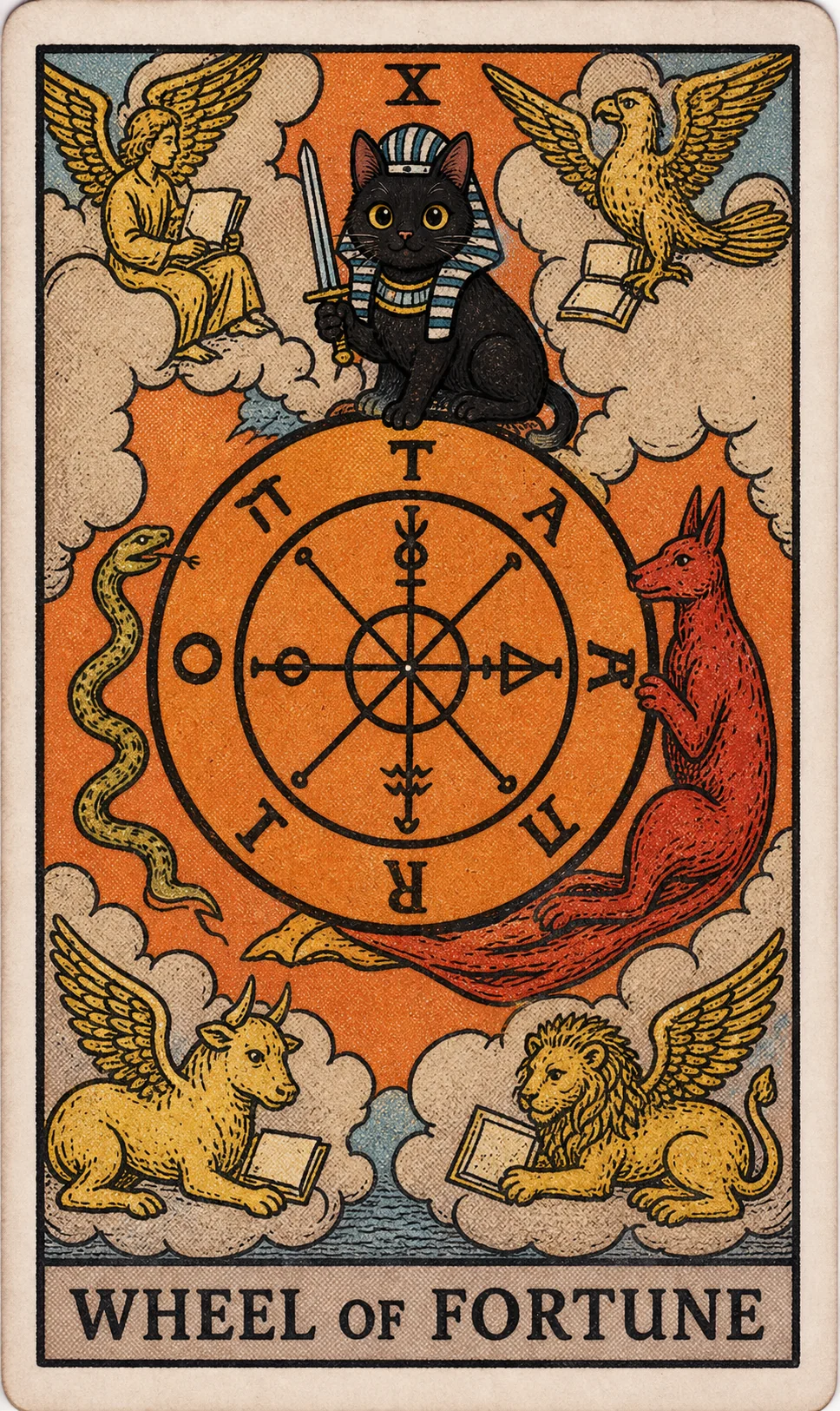 Toe Bean Waite card: Wheel of Fortune.
