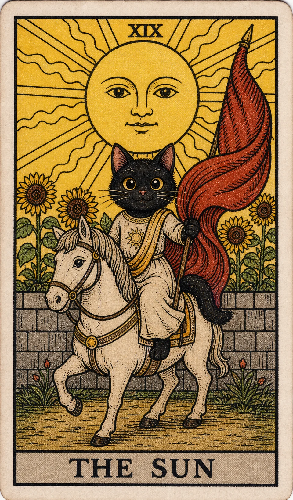 Toe Bean Waite card: The Sun.