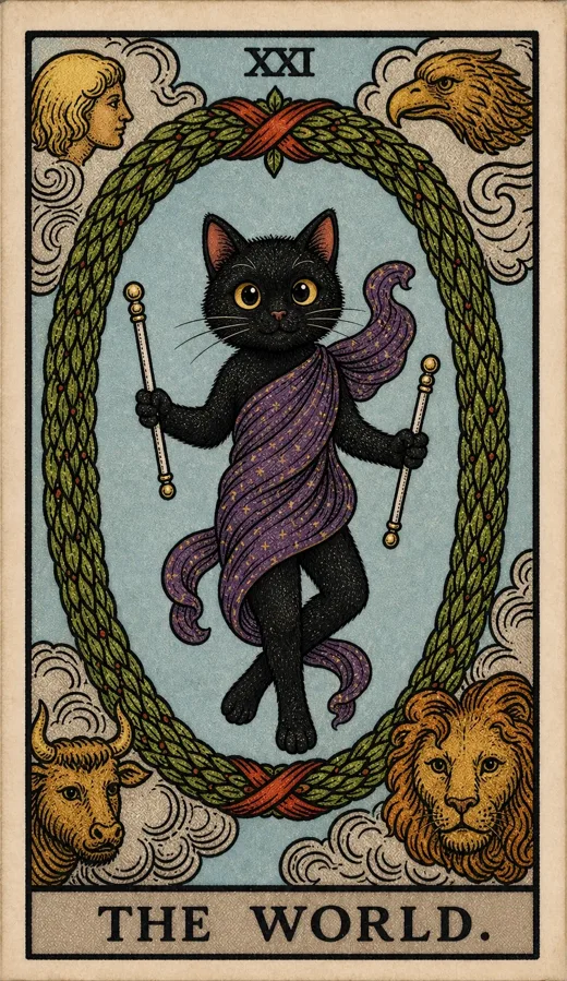 Toe Bean Waite card: The World.